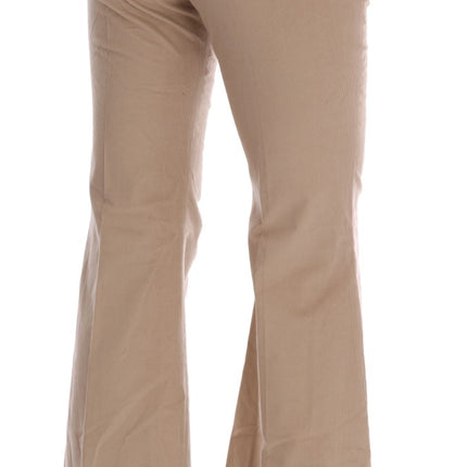 Ermanno Scervino Beige Cotton Bootcut Pants