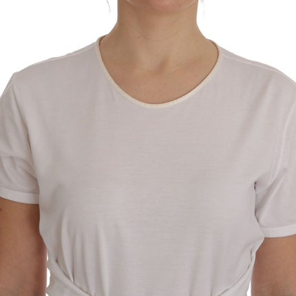 Dolce & Gabbana White Cotton Silk T-Shirt