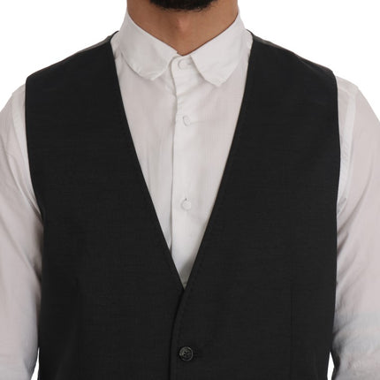 Dolce & Gabbana Gray STAFF Cotton Rayon Vest