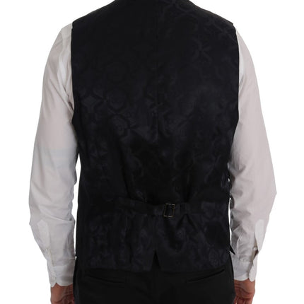 Dolce & Gabbana Gray Wool Stretch Vest