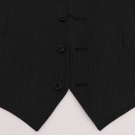 Dolce & Gabbana Gray Wool Stretch Vest