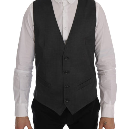 Dolce & Gabbana Gray STAFF Cotton Rayon Vest