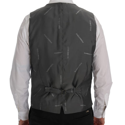 Dolce & Gabbana Gray STAFF Cotton Rayon Vest