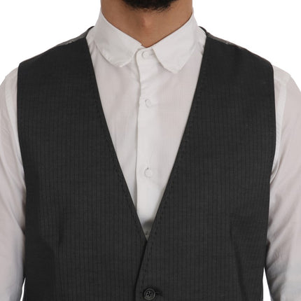 Dolce & Gabbana Gray STAFF Cotton Rayon Vest