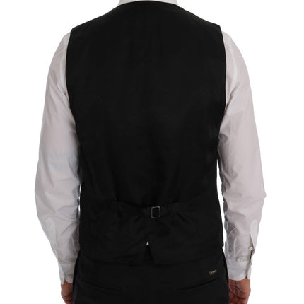 Dolce & Gabbana Blue Wool Stretch Vest