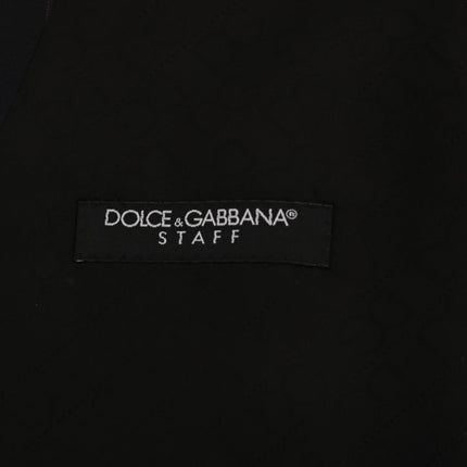 Dolce & Gabbana Blue Wool Stretch Vest