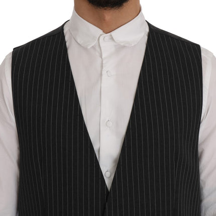 Dolce & Gabbana Gray Wool Stretch Vest