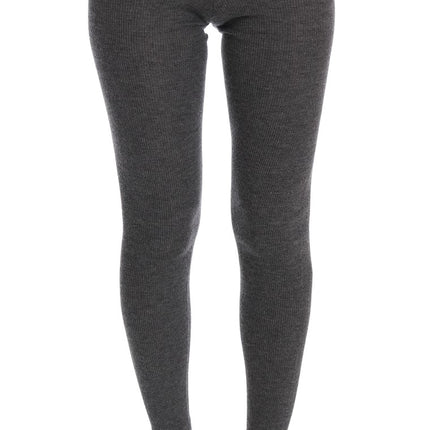 Dolce & Gabbana Gray Cashmere Stretch Tights