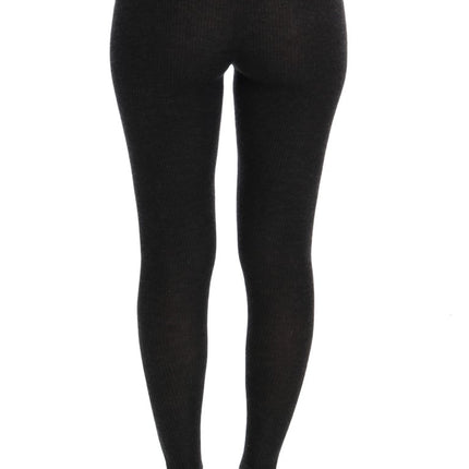 Dolce & Gabbana Gray Cashmere Stretch Tights