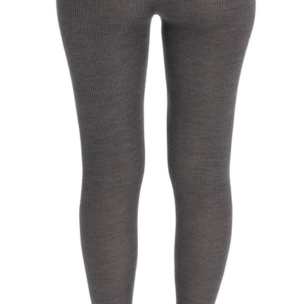 Dolce & Gabbana Gray Cashmere Stretch Tights