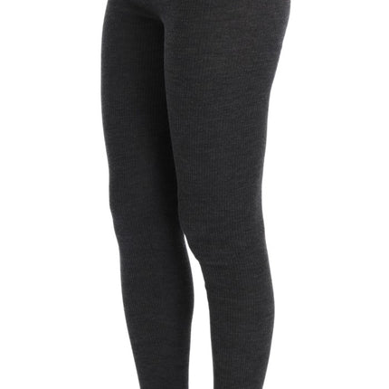Dolce & Gabbana Gray Wool Stretch Tights