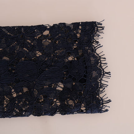 Dolce & Gabbana Blue Taormina Floral Lace Sheath Dress
