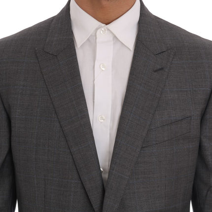 Dolce & Gabbana Gray Wool MARTINI Slim Blazer