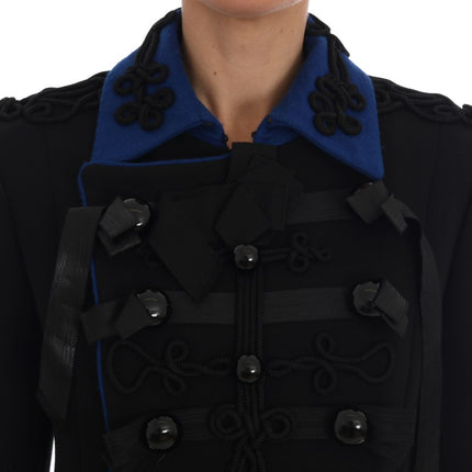 Dolce & Gabbana Black Wool Trench Jacket