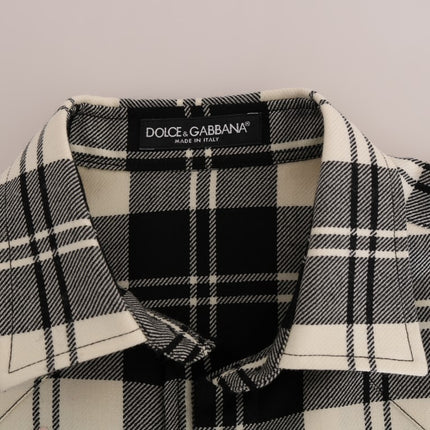 Dolce & Gabbana Black White Fairy Tale Crystal Shirt