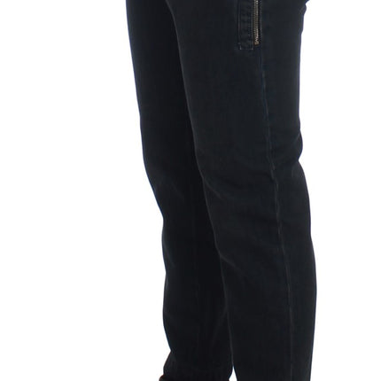 Costume National Blue Cotton Slim Pants Denim Jeans