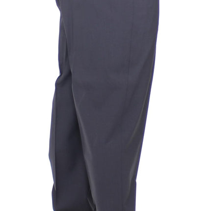 Dolce & Gabbana Black Wool Stretch Pleated Pants