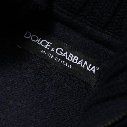 Dolce & Gabbana Black Nylon Hooded Puffer Men Coat Jacket