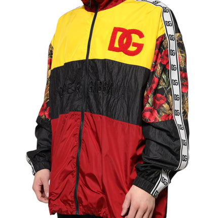 Dolce & Gabbana Multicolor Patchwork Men Full Zip Sweater