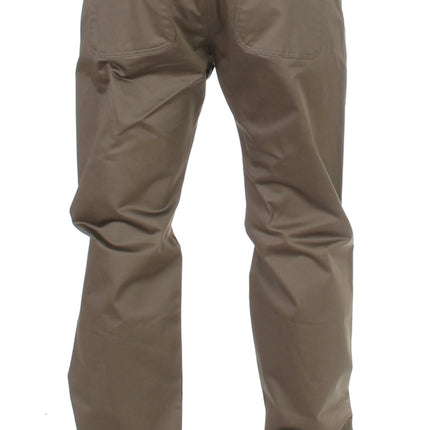 GF Ferre Green Cotton Stretch Comfort Fit Pants