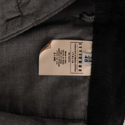 GF Ferre Black Corduroy Cotton Straight Fit Pants