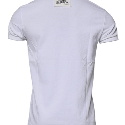 Dolce & Gabbana White Stripes Crew Neck Short Sleeves T-shirt