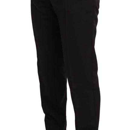 Dolce & Gabbana Brown Wool Crystal Bee Slim Fit MARTINI
