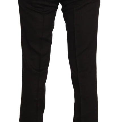 Dolce & Gabbana Brown Wool Crystal Bee Slim Fit MARTINI