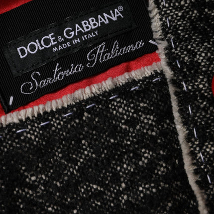Dolce & Gabbana Red Wool Sleeveless A-line Flared Mini Dress