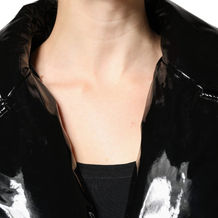 Dolce & Gabbana Black Polyester Button Down Blouson Jacket