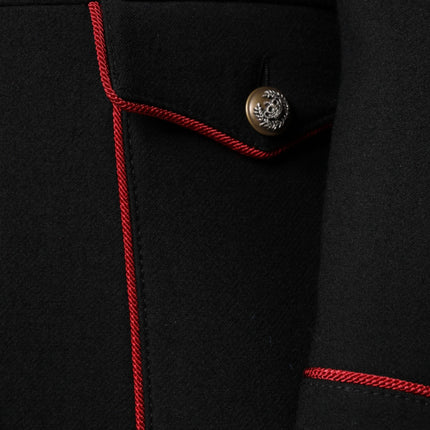 Dolce & Gabbana Black Single Breasted Trench Coat Jacket