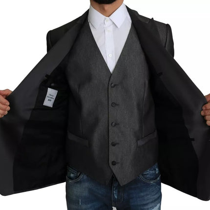 Dolce & Gabbana Gray MARTINI 2 Piece Vest Coat Blazer