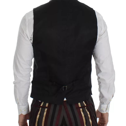 Dolce & Gabbana Multicolor Striped Runway 3 Piece Slim Fit Vest Suit