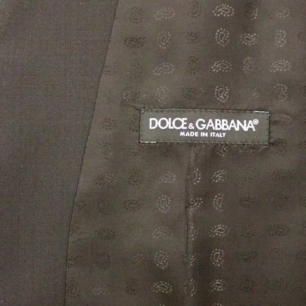 Dolce & Gabbana Black Wool Silk Dress Gilet Jacket Vest