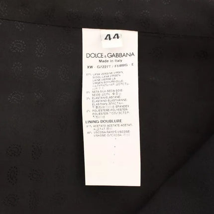 Dolce & Gabbana Black Wool Silk Dress Gilet Jacket Vest
