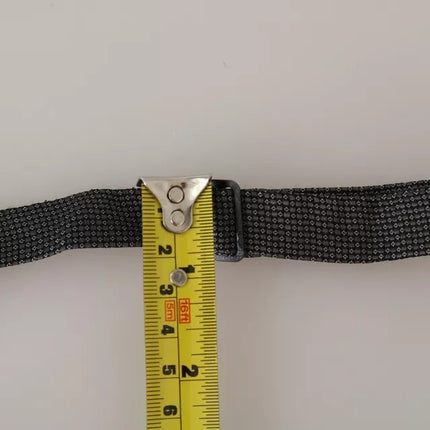 Dolce & Gabbana Gray Silk Patterned Mens Necktie Bow Tie