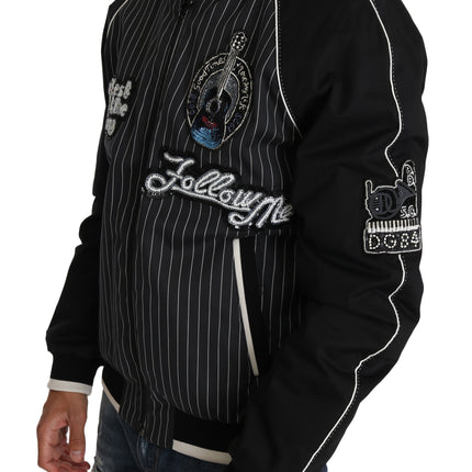 Dolce & Gabbana Black DD58 SG62 Sequined Beaded Jacket