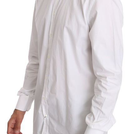 Dolce & Gabbana White Cotton GOLD Dress Shirt