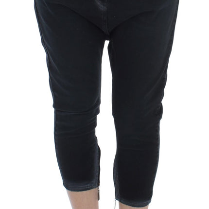 Cavalli Blue Cotton Stretch Baggy Relax Jeans