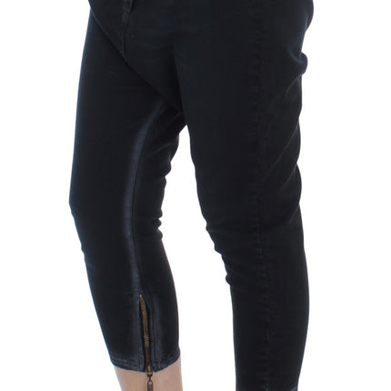 Cavalli Blue Cotton Stretch Baggy Relax Jeans