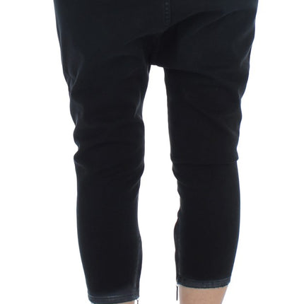 Cavalli Blue Cotton Stretch Baggy Relax Jeans