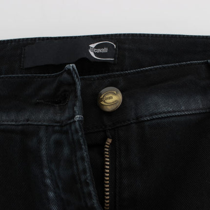 Cavalli Blue Cotton Stretch Baggy Relax Jeans