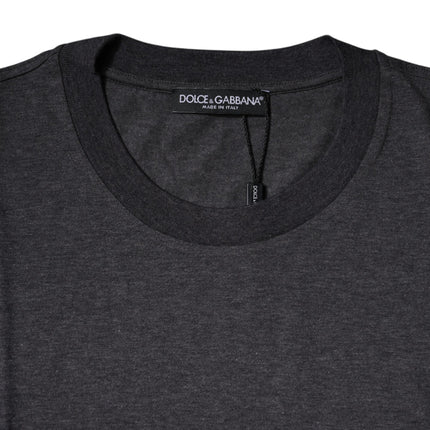 Dolce & Gabbana Dark Gray Crew Neck Short Sleeves T-shirt