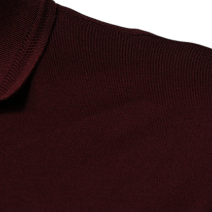 Dolce & Gabbana Maroon Collared Short Sleeves Polo T-shirt