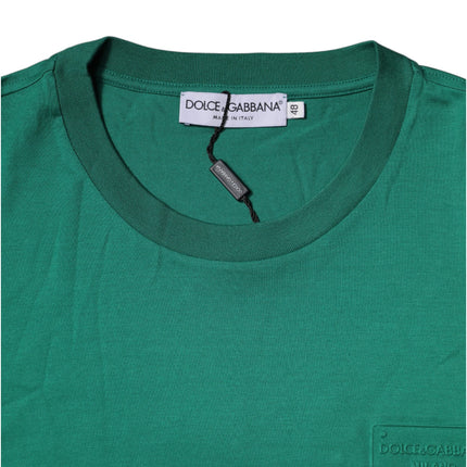 Dolce & Gabbana Green Logo Crew Neck Short Sleeves T-shirt