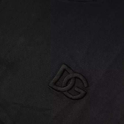 Dolce & Gabbana Black Cotton Crew Neck Short Sleeves T-shirt