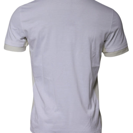 Dolce & Gabbana White Cotton Crew Neck Short Sleeves T-shirt