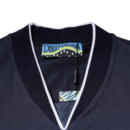 Dolce & Gabbana Multicolor Cotton Vneck Short Sleeve T-shirt