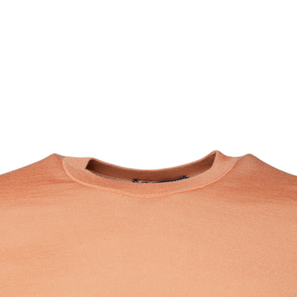Dolce & Gabbana Beige Wool Crewneck Pullover Cropped Sweater