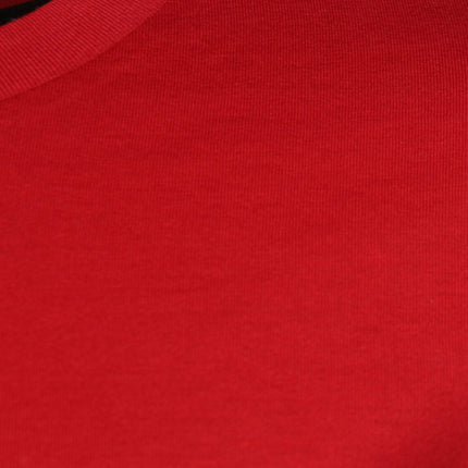 Dolce & Gabbana Red Logo Print Cotton Crew Neck T-shirt